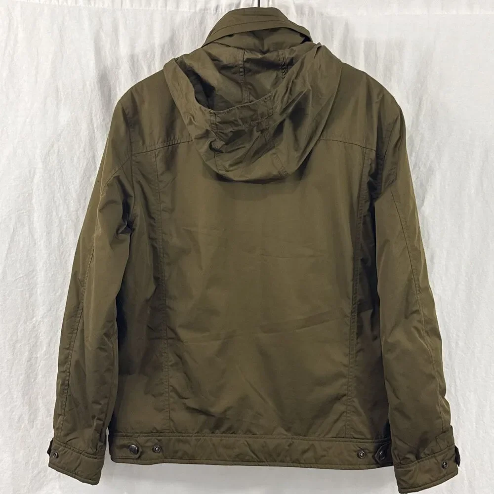 Polo Ralph Lauren Olive Green Fleece Lined Hooded Zip Jacket Mens Sz M Preppy